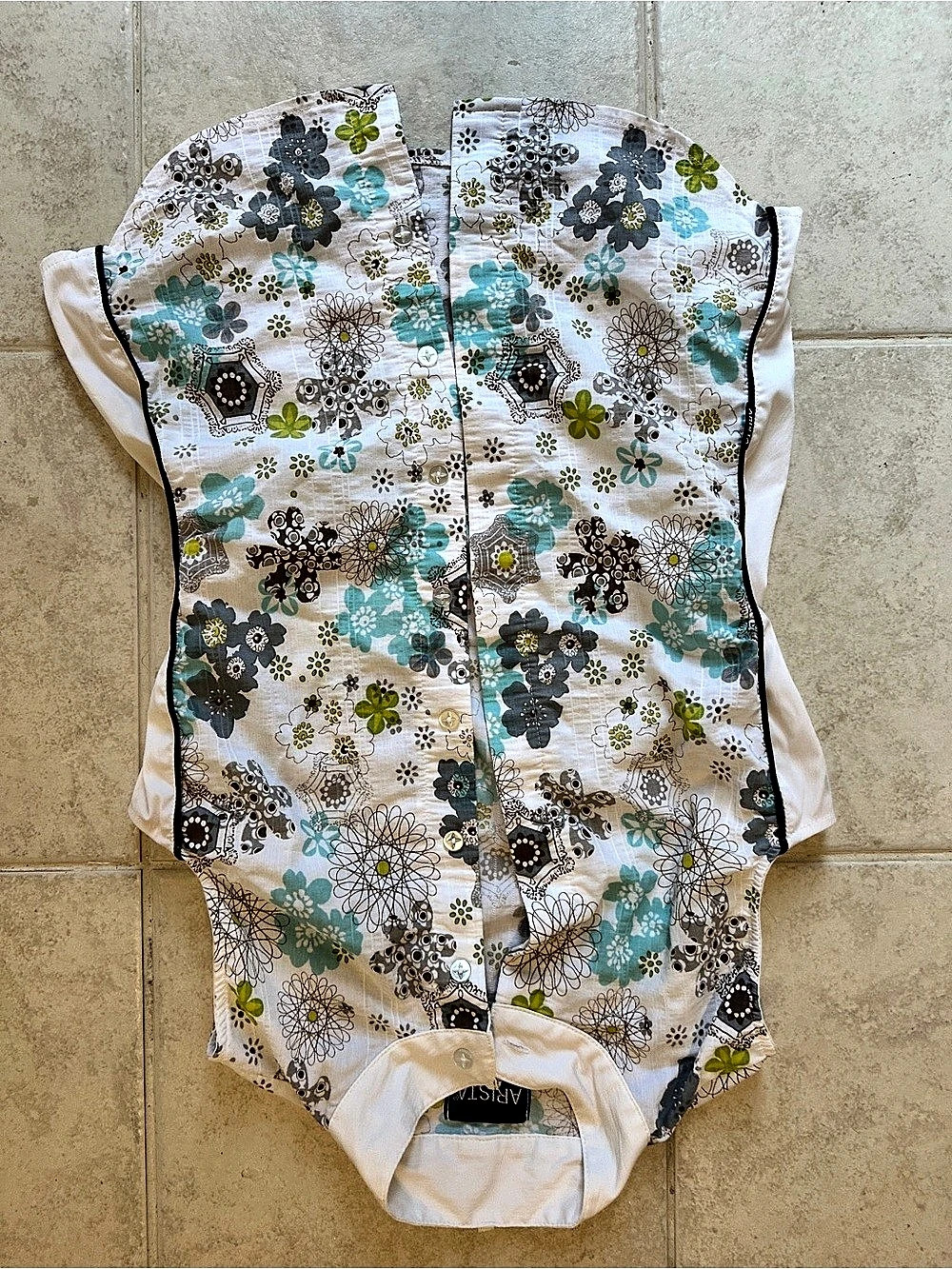 Arista Floral Equine Show Shirt size XS